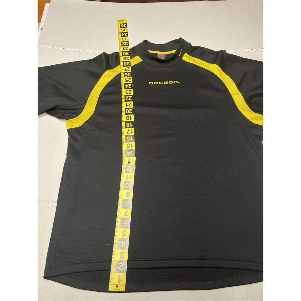 Nike Team Sphere Dry Oregon Ducks Short Sleeve Shirt‎ Men's Large Black Yellow
